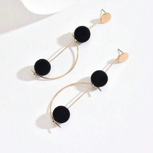 Elegant Black and Gold Earrings